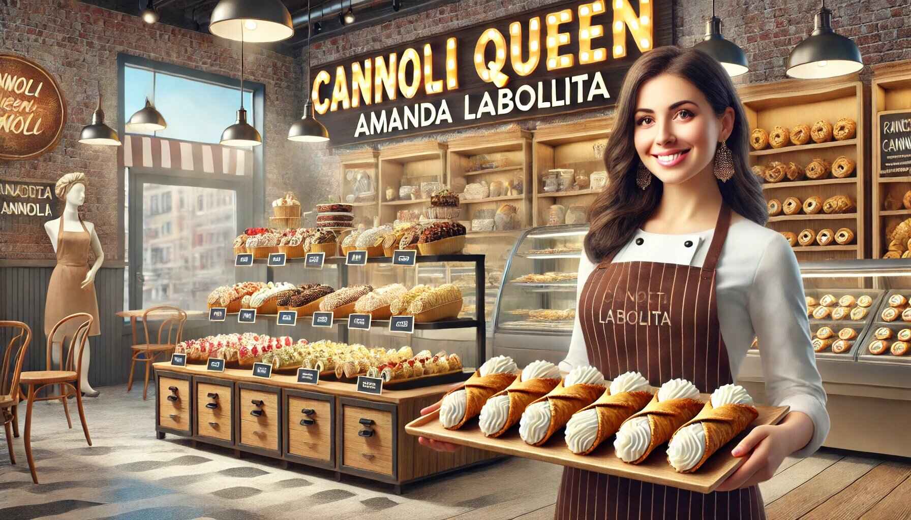 Amanda Labollita showcasing her signature cannolis